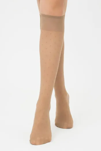 Капроновые гольфы в горох Ng 04 Gamb Giulia (glace)