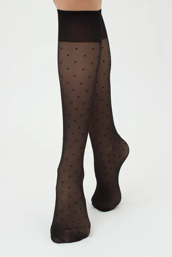 Капроновые гольфы в горох Ng 04 Gamb Giulia (nero)