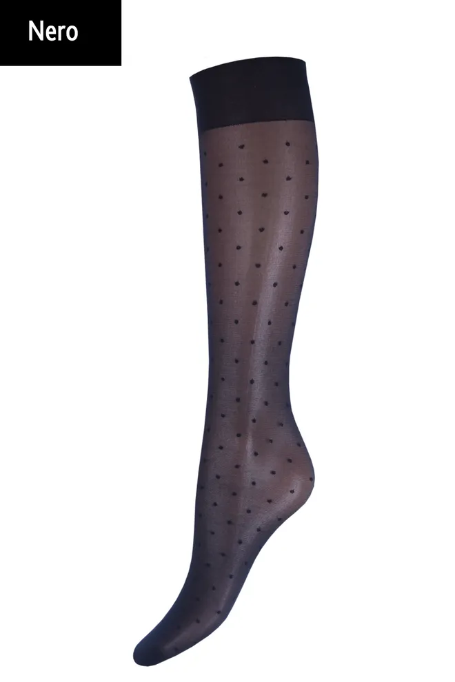 Капроновые гольфы в горох Ng 04 Gamb Giulia (nero)