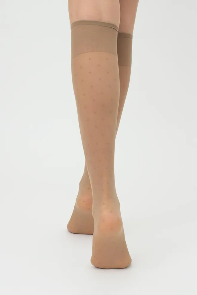 Капроновые гольфы в горох Ng 04 Gamb Giulia (glace)