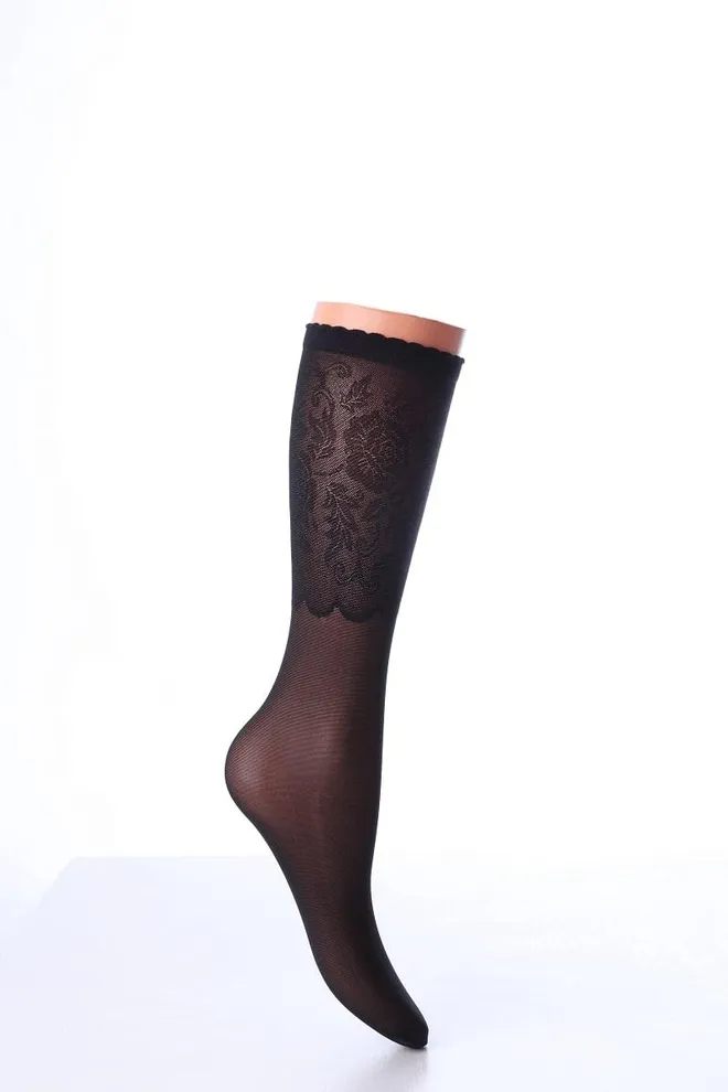 NG model 6 Классические гольфы с узором TM GIULIA  (nero)