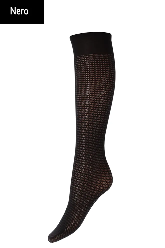 NG-13 Классические гольфы с узором TM GIULIA  (nero)