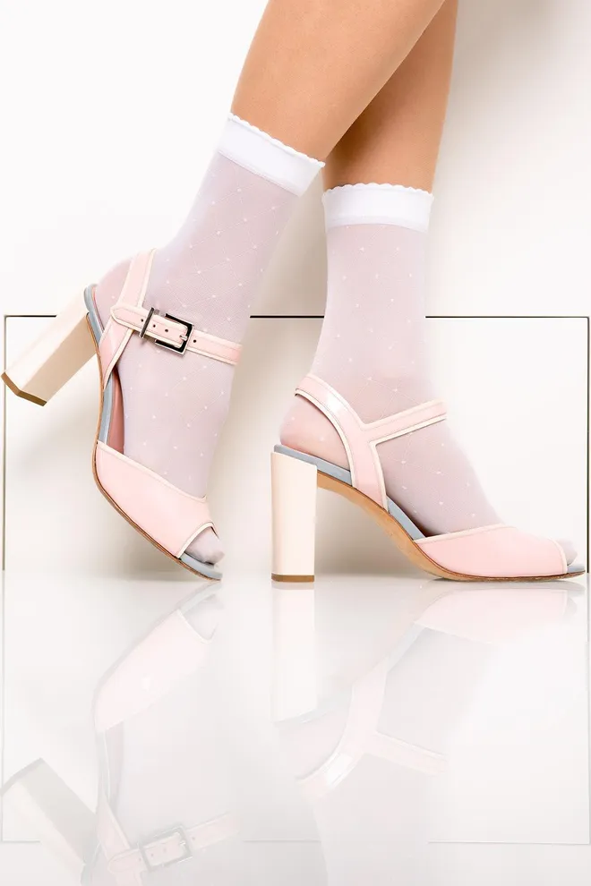 NN-06 Женские носки с имитацией сетки TM GIULIA  (bianco)