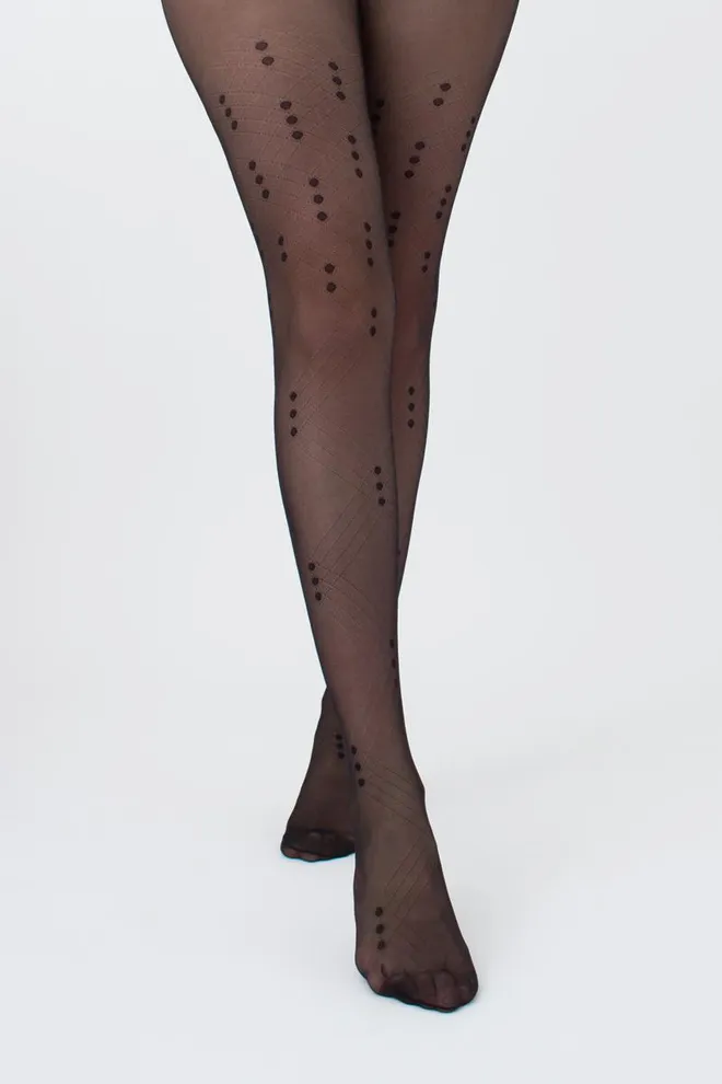 Колготки с принтом Noir 20 den model 2 Giulia (nero)