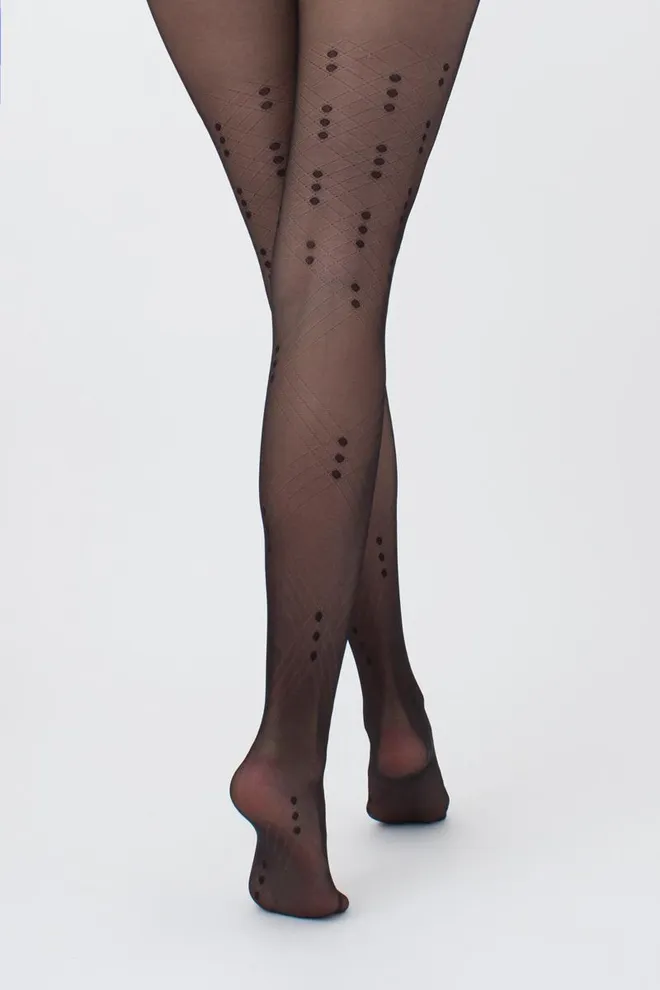 Колготки с принтом Noir 20 den model 2 Giulia (nero)