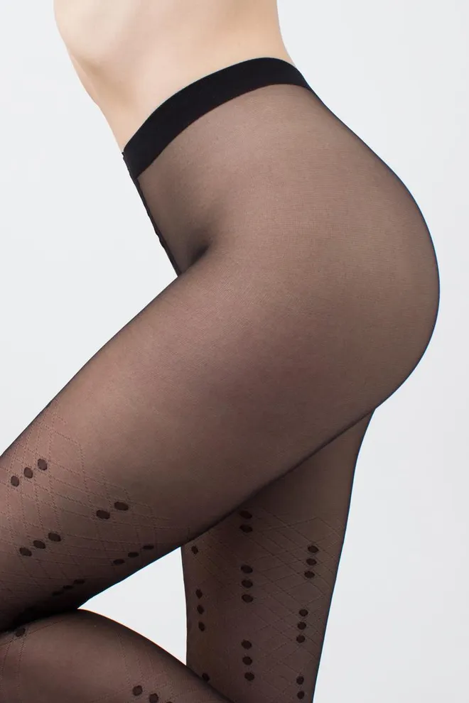 Колготки с принтом Noir 20 den model 2 Giulia (nero)