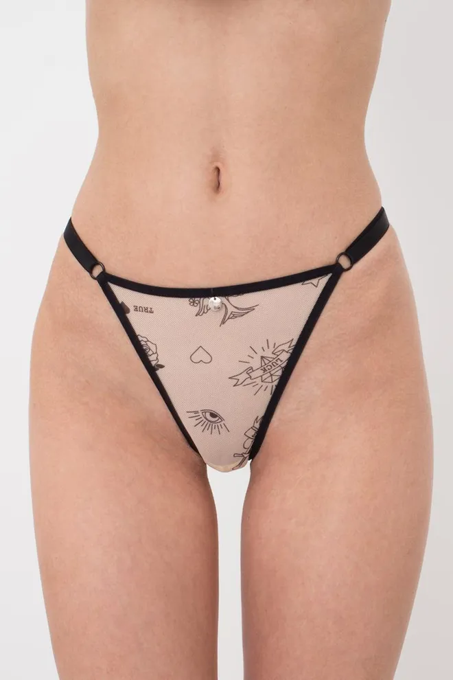 Жіночі трусики стринги Nude 2110/40 Giulia (tattoo)