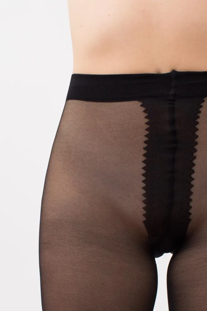 Колготки с рисунком и люрексом Obsession 20 den model 2 Giulia (nero)