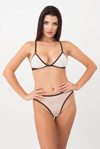 Бюстгальтер без косточек Orchid blom 1605/40Giulia (milk/chocolate) Бюстгальтер без косточек Orchid blom 1605/40Giulia (milk/chocolate)