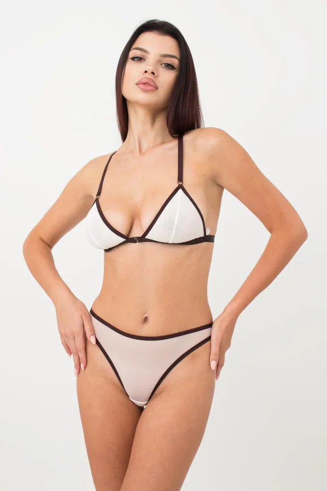 Бюстгальтер без косточек Orchid blom 1605/40Giulia (milk/chocolate)