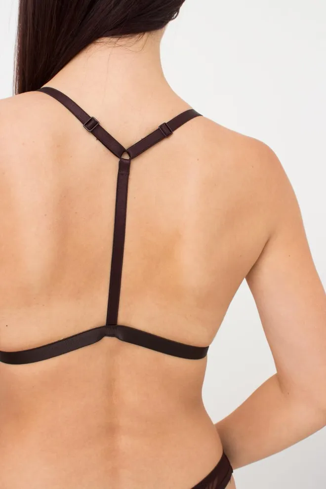 Бюстгальтер без косточек Orchid blom 1605/40Giulia (chocolate)