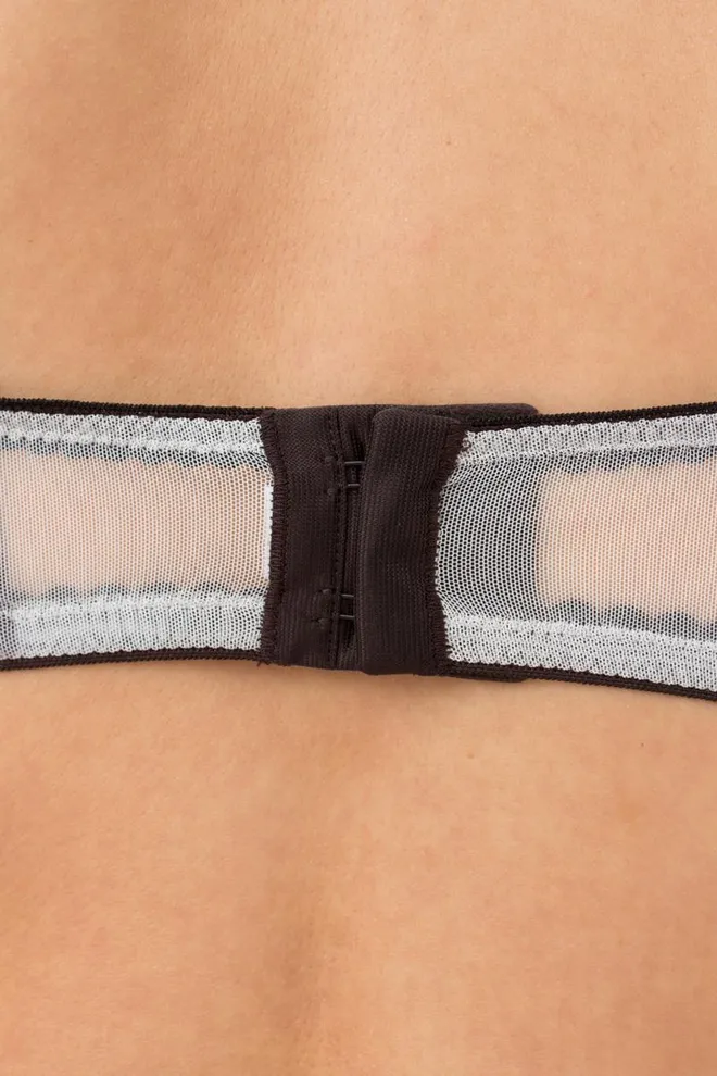 Прозрачный бюстгальтер на косточках Orchid blom 1610/40 Giulia (milk/chocolate)