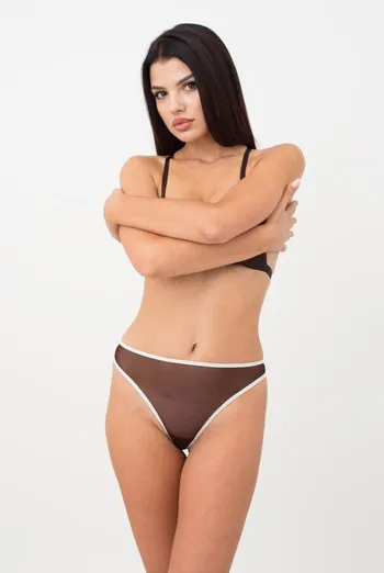 Женские трусы стринги Orchid blom 2104/40 Giulia (chocolate/milk)
