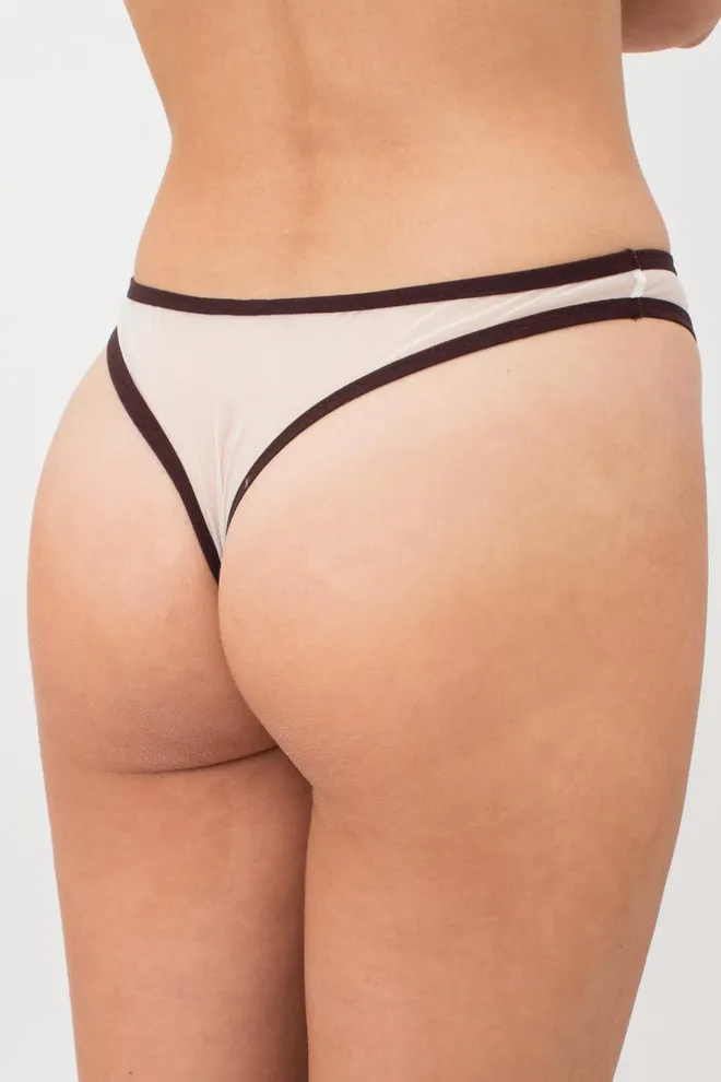 Женские трусы стринги Orchid blom 2104/40 Giulia (milk/chocolate)