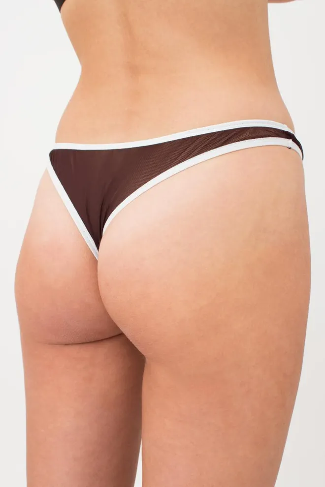 Женские трусы стринги Orchid blom 2104/40 Giulia (chocolate/milk)