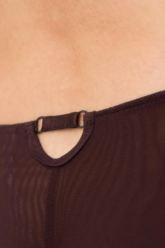 Прозрачные трусики бразилиана Orchid blom 2219/40 Giulia (chocolate)