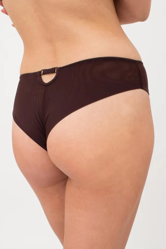 Прозрачные трусики бразилиана Orchid blom 2219/40 Giulia (chocolate)