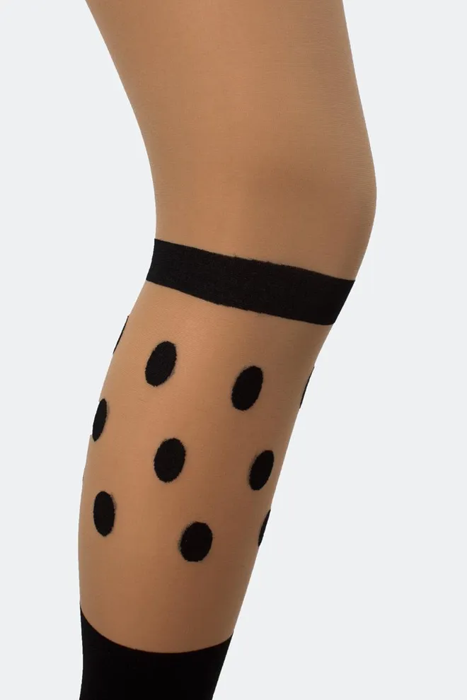 Детские колготки в горошек Paris 60 den model 8 Giulia (daino), бежевый