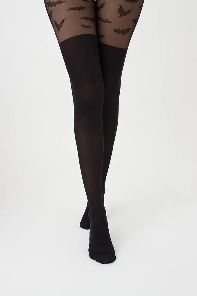 Фантазийные колготки с имитацией чулок и рисунком Pari 60 den model 34 Giulia (nero)