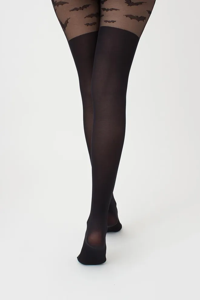 Фантазийные колготки с имитацией чулок и рисунком Pari 60 den model 34 Giulia (nero)