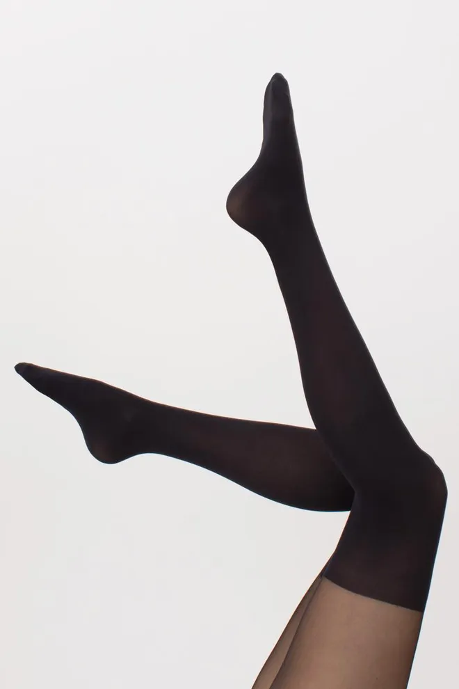 Цветные колготки с имитацией чулок Pari 60 den model 16 Giulia (nero)