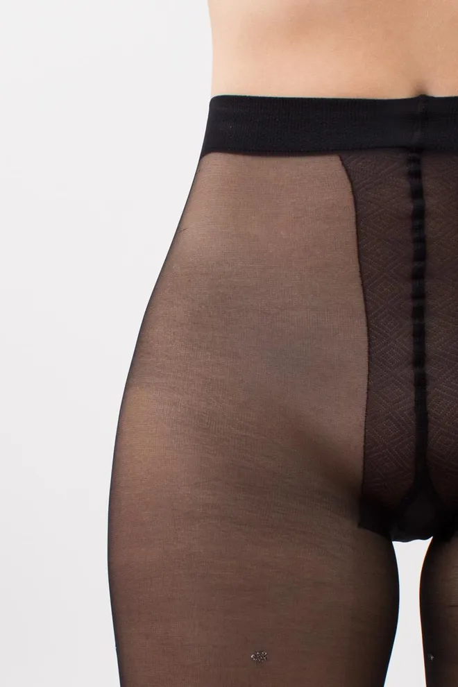 Колготки с имитацией чулок Pari lurex 60 den model 3 Giulia (nero)