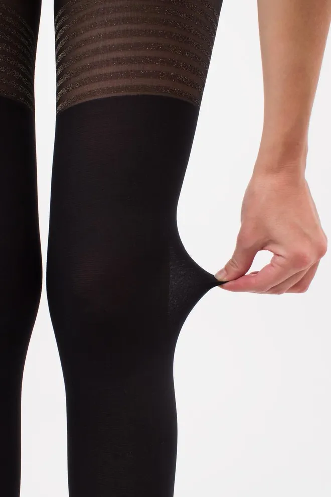 Колготки с имитацией чулок Pari lurex 60 den model 2 Giulia (nero)