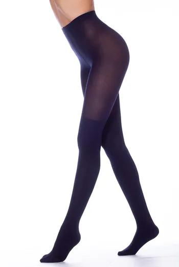 Цветные колготки с имитацией чулок Pari shine 100 den Giulia (night blue)