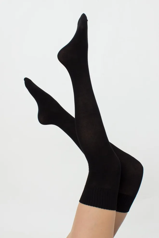 Гольфы ботфорты хлопковые Pari up cotton classic 200 den Giulia (nero)