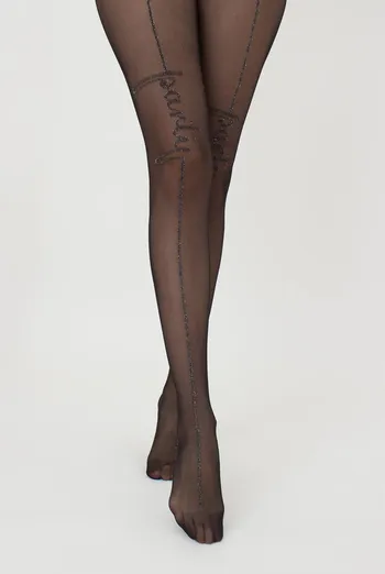 Колготки с люрексом и надписью Party 20 den model 2 Giulia (nero)