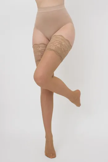 Чулки на силиконовой резинке Passion 20 den Giulia (daino)