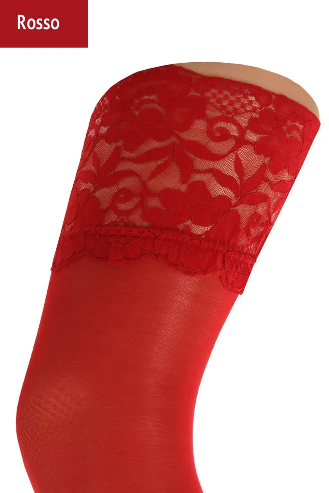 Чулки на силиконовой резинке Passion 20 den Giulia (rosso)