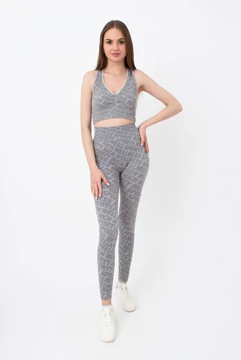 Леггинсы спортивные в рубчик LEGGINGS RIB WELLNESS Giulia (ultimate grey), серый Леггинсы спортивные в рубчик LEGGINGS RIB WELLNESS Giulia (ultimate grey), серый