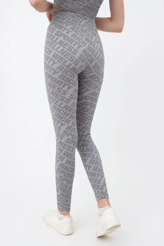 Леггинсы спортивные в рубчик LEGGINGS RIB WELLNESS Giulia (ultimate grey), серый