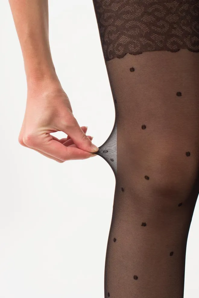 Колготки в горох с имитацией чулок Points 20 den model 2 Giulia (nero)