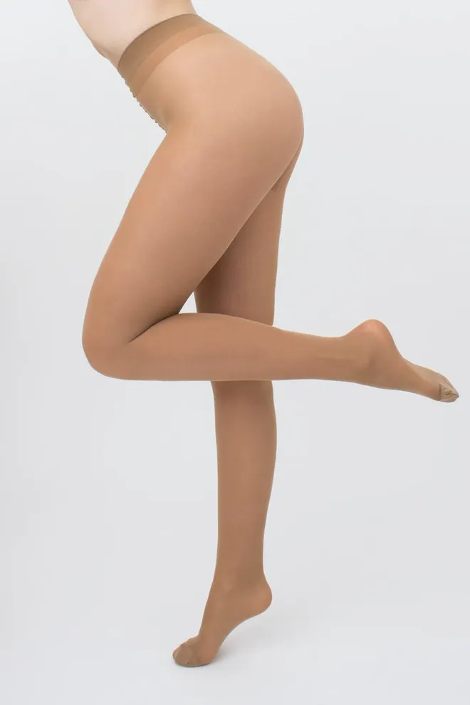 Классические колготки больших размеров Positive fit 40 den Giulia (caramel), бежевый