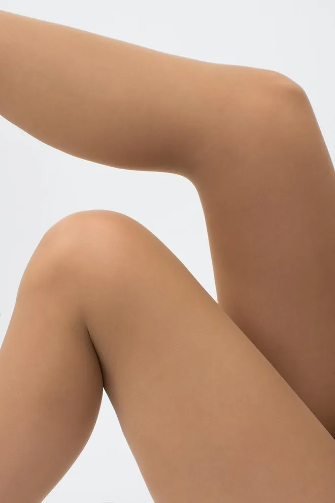 Классические колготки больших размеров Positive fit 40 den Giulia (caramel), бежевый