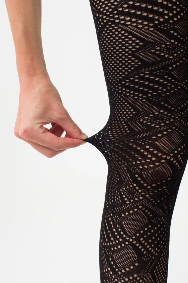 Колготки в сетку с геометрическим рисунком Rete Light 80 den model 1 Giulia (nero)