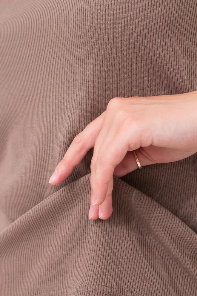 Майка женская в рубчик на широких бретелях Rib 3808/010 Giulia (beige), бежевый