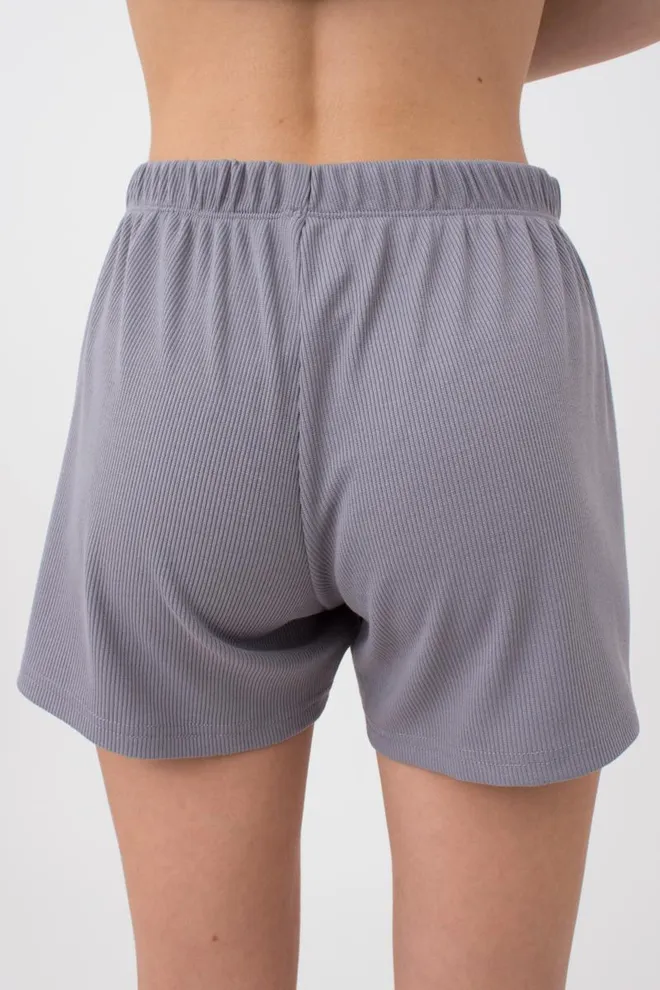 Шорты женские в рубчик RIB 4209/010 Giulia (grey), серый