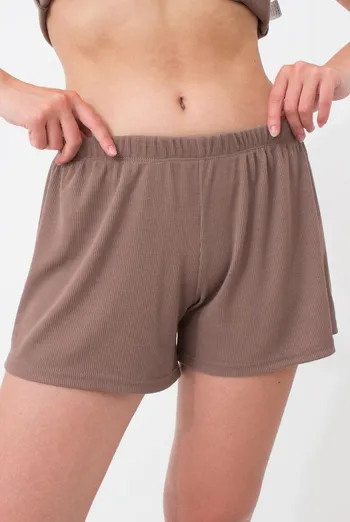 Шорты женские в рубчик RIB 4209/010 Giulia (beige), бежевый Шорты женские в рубчик RIB 4209/010 Giulia (beige), бежевый