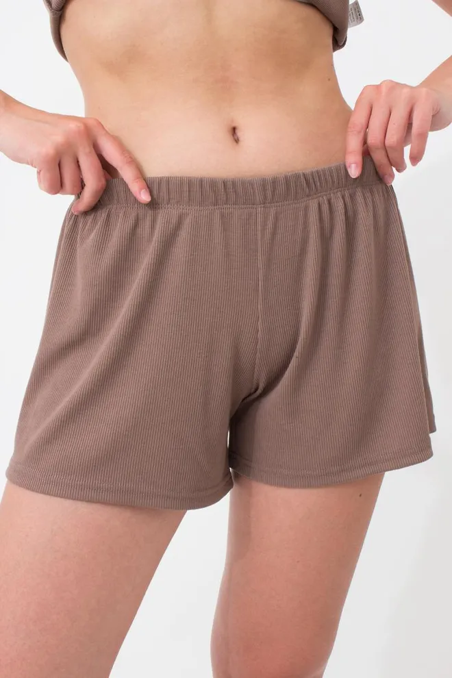 Шорты женские в рубчик RIB 4209/010 Giulia (beige), бежевый