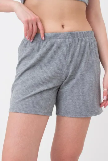 Шорты женские в рубчик RIB 4209/010 Giulia (light grey), серый