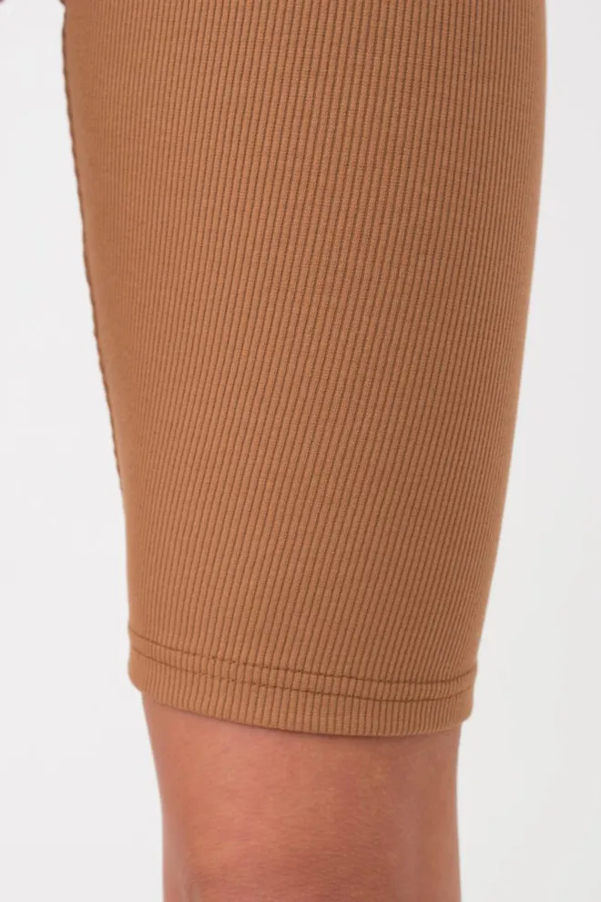 Велосипедки в рубчик Rib casual 4210/010 Giulia (camel), бежевый