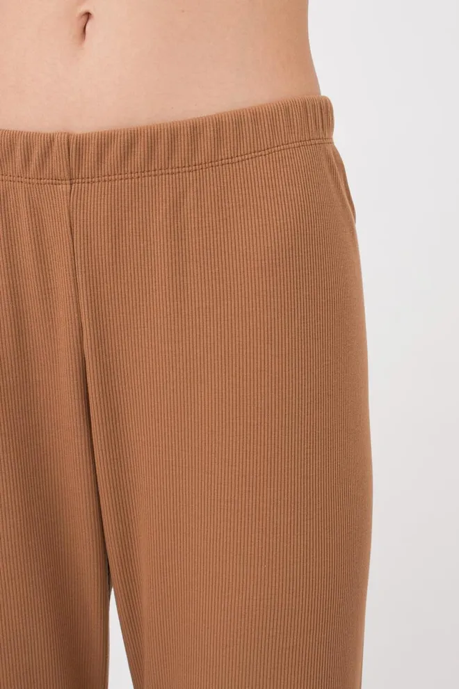Штаны женские в рубчик RIB 4307/010 Giulia (camel), бежевый