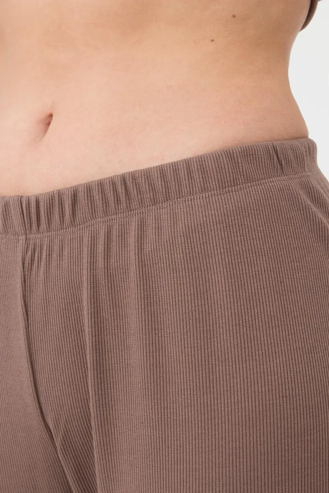 Штаны женские в рубчик RIB 4307/010 Giulia (beige), коричневый