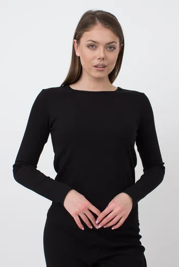 Лонгслив в рубчик Rib 4907/010 Giulia (black)