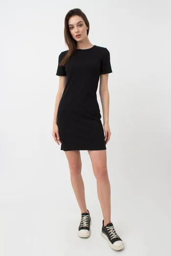 Платье в рубчик RIB 8702/010 Giulia (black), черный