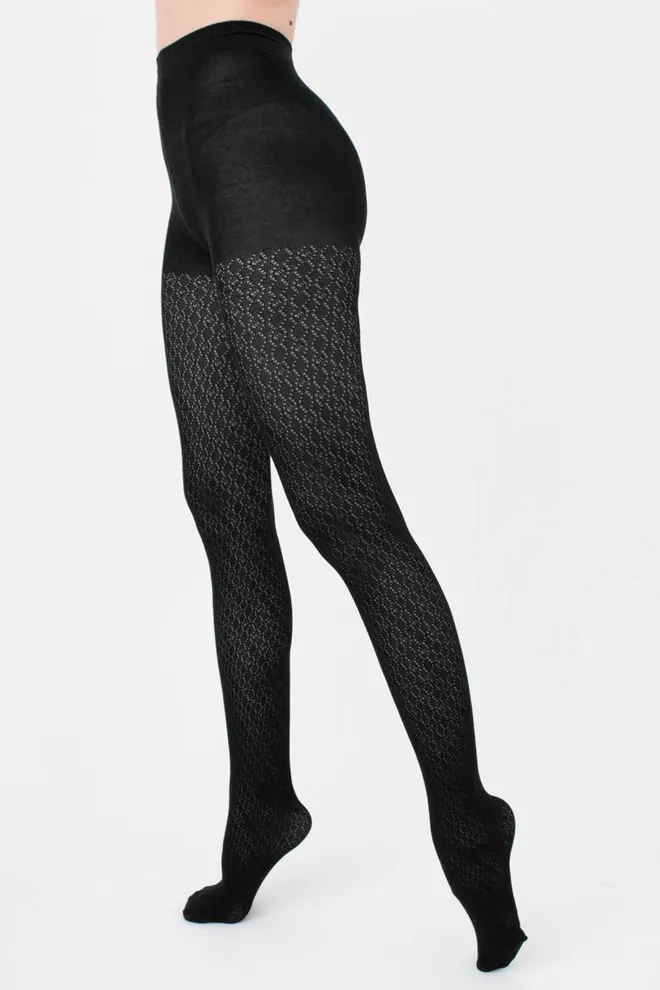 Теплые хлопковые колготки с рисунком Rio 150 den model 9 Giulia (nero)