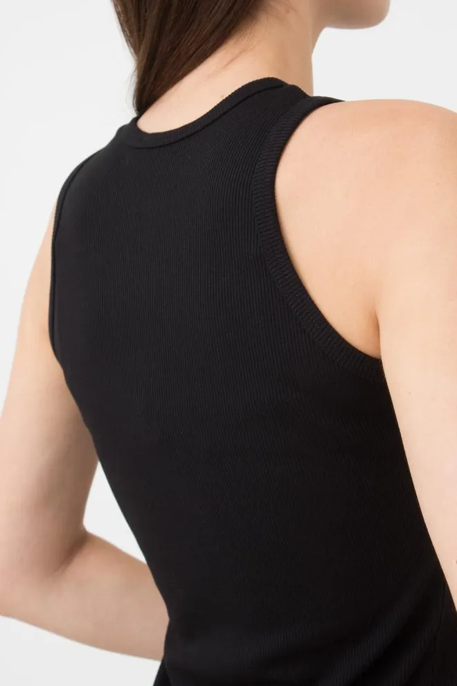 Платье в рубчик на широких бретелях Rib 8701/010 Giulia (black)